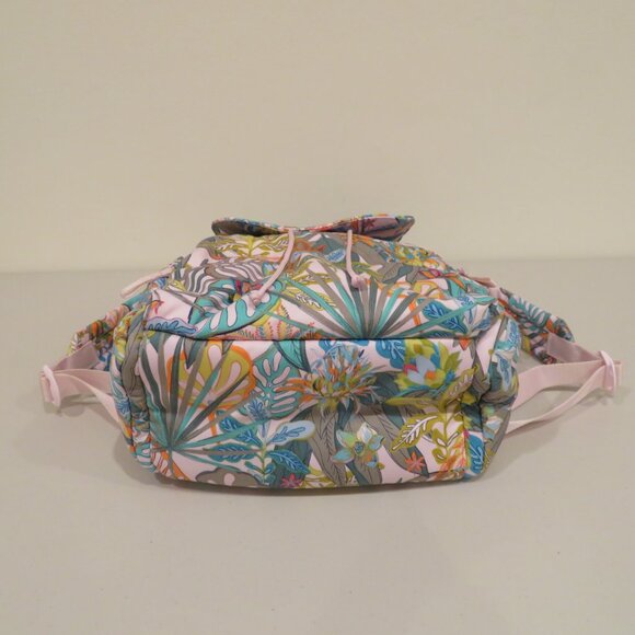 Women Backpack Cotton Roomy Lightweight Rain Forest Canopy Pastel Vera Bradley